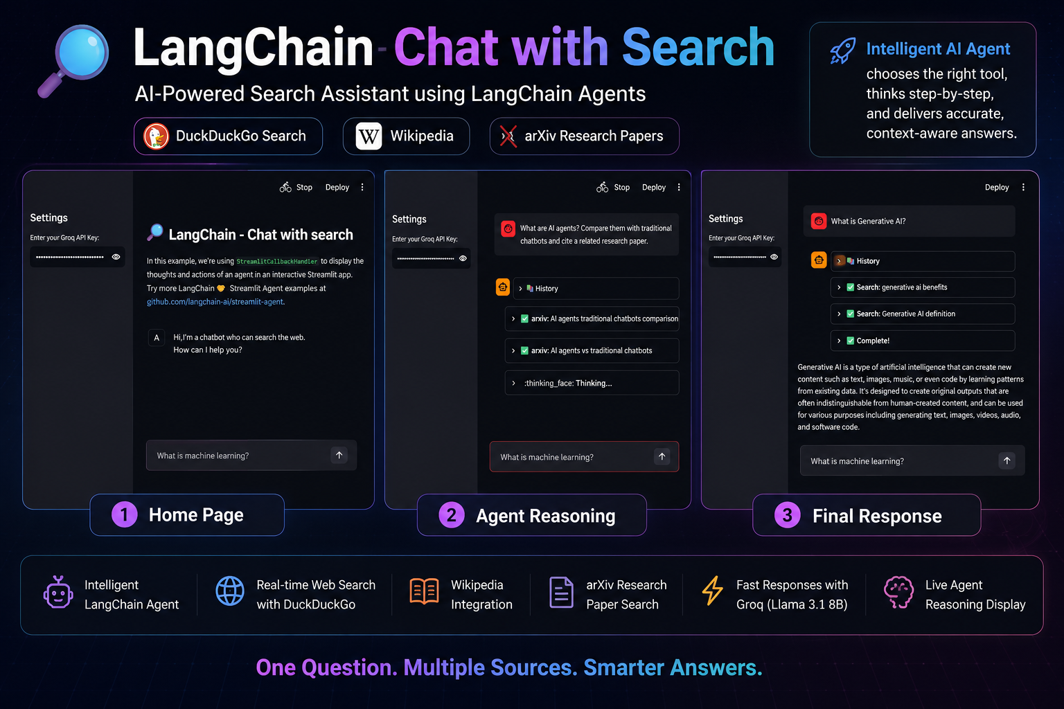 LangChain Chat with Search preview